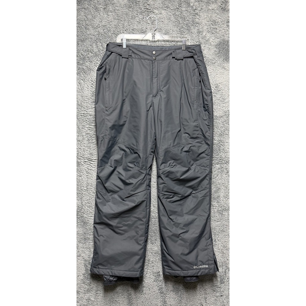 Columbia Bugaboo II Ski Pants Mens XL x 30" Gray Insulated Waterproof Omni-Tech
